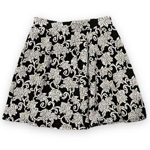 B&W Floral Skirt